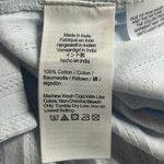 Madewell  Ribbed Eyelet Polo Shirt Baby Blue Long Sleeve Button Up Cotton Size S Photo 7