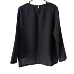 ZARA Woman Tweed Boxy Fit Sweater Top Black Gold Size M Photo 2