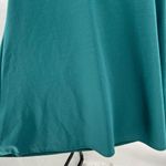 French Atmosphere  high neck halter hunter green mini dress pearl XL party dance Photo 3