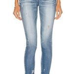 Moussy Vintage Diana Distressed Cropped Skinny Jeans with Fringed Hem size 25 Photo 0