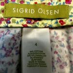 Sigrid Olsen  Pants Trouser Straight Allover Micro Floral Pattern Yellow 4 30x28 Photo 2