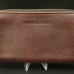 PLG Portland Leather Goods Almost Perfect Brown Leather Accordion Zip Wallet Photo 0