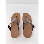 FitFlop Lulu Womens Sandals Brown Leather Slip On Slide Flat Comfort 403012 US 8 Photo 6