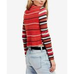 Free People  Multicolor Combo New Age Crew Pullover Sweater Photo 1