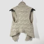 Bryn Walker Silver Jean Wool Blend Cardigan Vest Chunky Knit Womens Medium Heather Gray Photo 3