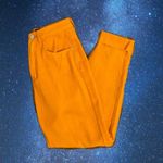 Missguided High Waisted Raw Hem  Orange Jeans Photo 2