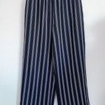 ZARA  Striped Elastic Ruffle Waist Pant Size Medium Photo 3