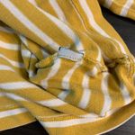 Madewell Striped Long Sleeve Pocket Tee Mustard Yellow White Women's Medium READ Photo 5