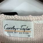 Carolyn Taylor Vtg 90s Embroidered Floral Top Large Pink Knit Cottage Soft Girl Photo 2