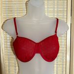 Vintage Bright Red Semi Sheer Mesh Underwire Unlined Bra No Brand Size undefined Photo 0