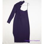 Eloquii  Asymmetric Fitted Midi Sweater Dress in purple, size 18/20‎ Photo 3