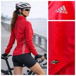 Adidas  CLIMAPROOF Red Packable Cycling Windbreaker Zip-Up Jacket, sz. S Photo 9