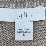 J. Jill Oatmeal Neutral V Neck Wool Silk Blend Cardigan Sweater Size Medium Tan Photo 5