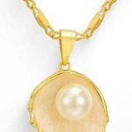 Billabong  Shell Pearl Gold Necklace Photo 0