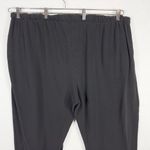 Woman Within  Plus Size 3X 30W 32W Pants‎ Black Elastic Pull On Knit Solid 1617 Photo 5