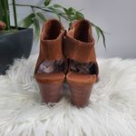 Chocolat Blu Brown Haaz Suede Sling Chunky Heel Shoe Booties 8.5 Photo 4