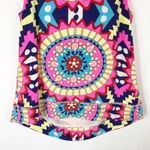 Annie Griffin  Small Top Colorful Silk Sleeveless Lined Pink Blue Yellow 1441‎ Photo 6