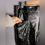 Free People  Star Crossed Lovers Straight Vegan Faux Leather Pants- Black - 12 Photo 5