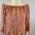 Venus Lascana for  on or off shoulder ivory and wine berry print top size large Photo 4