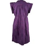 Fossil Women's XL Purple Geometric Cowl Neck Knee Length Dress Photo 4