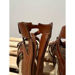 Dolce & Gabbana  BROWN TAN LEATHER GLADIATOR STRAPPY FLATS SANDALS zip size 38.5 Photo 13