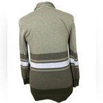 Green striped cotton open cardigan Size M Photo 1