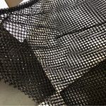 We Wore What NWT Mesh Cami Spaghetti Straps Tank Top Rhinestone Crystal Black sz M Photo 10