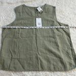 Dolcezza Sleeveless 100% Linen Shirt Womens 2XL Sage Beachy Artsy Lagenlook Pink Size XXL Photo 3