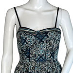 American Rag Cie Dress Women XS Blue Floral Fit & Flare Sweetheart Neck Festival Photo 4