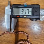 Jasper Bead Crystal Long necklace Smaller Beads Terracotta Color Brown Photo 4