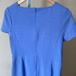 Talbots beautiful blue square neck wide pleat stretch dress Photo 1