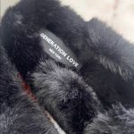 Generation Love NWT -  Esther Fur Slides Slippers Black Size Small (5-7) Photo 4