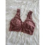 Aerie Eyelash Lace Padded Plunge Bralette Meadow Bound Size Medium Photo 6