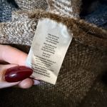 Natural Reflections  Brown Plaid Hooded Cardigan Longline Open Front Lg Cozy Photo 4