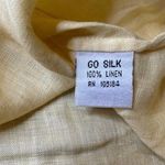 Unbranded 100% Linen Sleeveless Button Up Button Down Shirt Blouse Yellow Large Photo 7