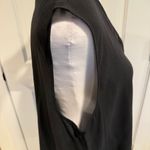 Eileen Fisher 100% Silk Georgette Crepe Black Tank Top Button Blouse Women's Photo 2