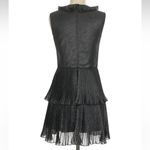 Delfi Collective Black Ruffle Metallic Shimmer Whimsigoth Party Dress Size Small Photo 6