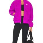 Nike NSW Swoosh Plush Jacket in Vivid Purple & Pink Oxford Coat NWT Size… Photo 1