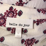 belle du jour  size large floral boho crochet top Photo 4