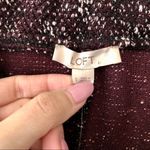 Loft  NWT Maroon Flecked Knit Jogger Skirt Preppy Academia Winter Cozy Cabincore Photo 4