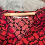 Dana Buchman Dana Buckman Blouse Womens L/XL Red Black Liquid Knit Career Teacher Night Out Photo 3