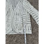 vintage y2k by deisgn open front loose knit white glitter cardigan sweater XL Photo 6
