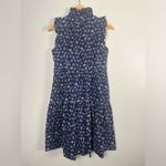 Sara Campbell Floral Navy Ruffle Sleeve Collar Size XS Dress Tiered Lina Blue Photo 7