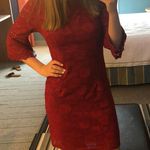 Amazon Bell Sleeve Floral Lace A-Line Mini Dress Photo 0