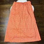 SheIn Orange and White Floral Tie Asymmetrical Hem Skirt Photo 6