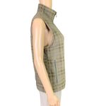 Columbia  Womens Fleece Vest Full Zip Plaid Outdoor Adventure Winter Green Small Photo 4