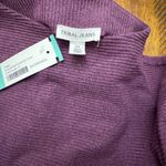 TRIBAL JEANS Brand Petite Small Tunic Ribbed Funnel Mock Neck Pullover Top NWT Purple Photo 2