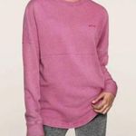 PINK - Victoria's Secret Vs Victorias Secret Pink Varsity Crew Sweater Jacket Top Pink Thrill Acid Wash M Photo 0