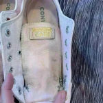 Converse Women’s pink leather, low top canvas sneakers size 7 Photo 2