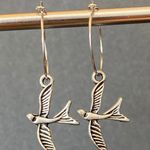 Flying Swallow Earrings Silver Photo 0